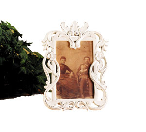 Distressed White Photo Frame