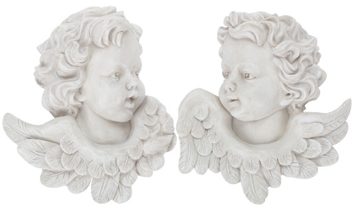 Cherub Wall Plaque Pair