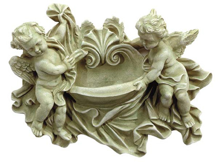 Double Cherubs Birdfeeder