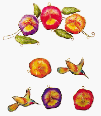 Capiz Hummingbird Flower Mobile