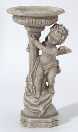 Cherub With Birdbath