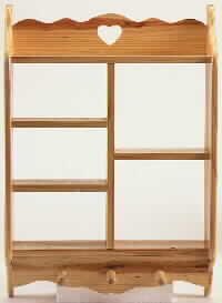 Wood Curio With Hangers