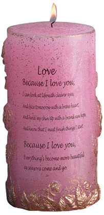 Love Scented Dried Flower Candle