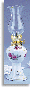 White Porcelain Kerosene Lamp
