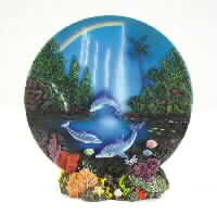 Dolphins Plate Rainbow